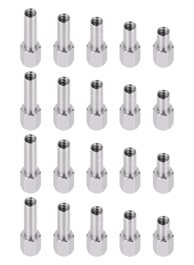 JGGZONE 20PCS M2.5 * 2mm/3mm/4mm/5mm/6mm Stainless Steel Extended Long Wheel Nuts Adapter for TRX4M Defender Bronco K10 High Trail F150 1/18 RC Crawler Upgrade Parts - Image 1